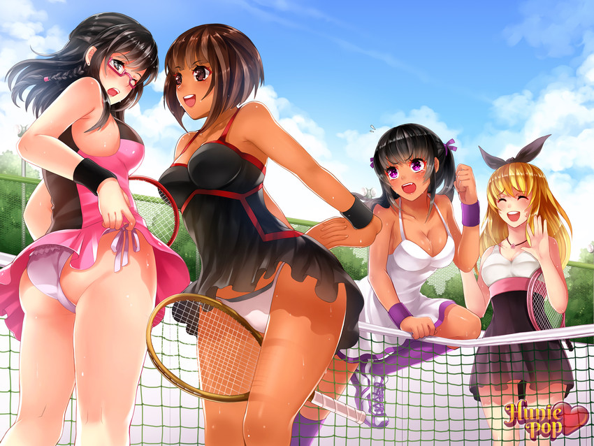 lola rembrite, kyanna delrio, tiffany maye, and aiko yumi (hunie and 1 more) drawn by kaskia