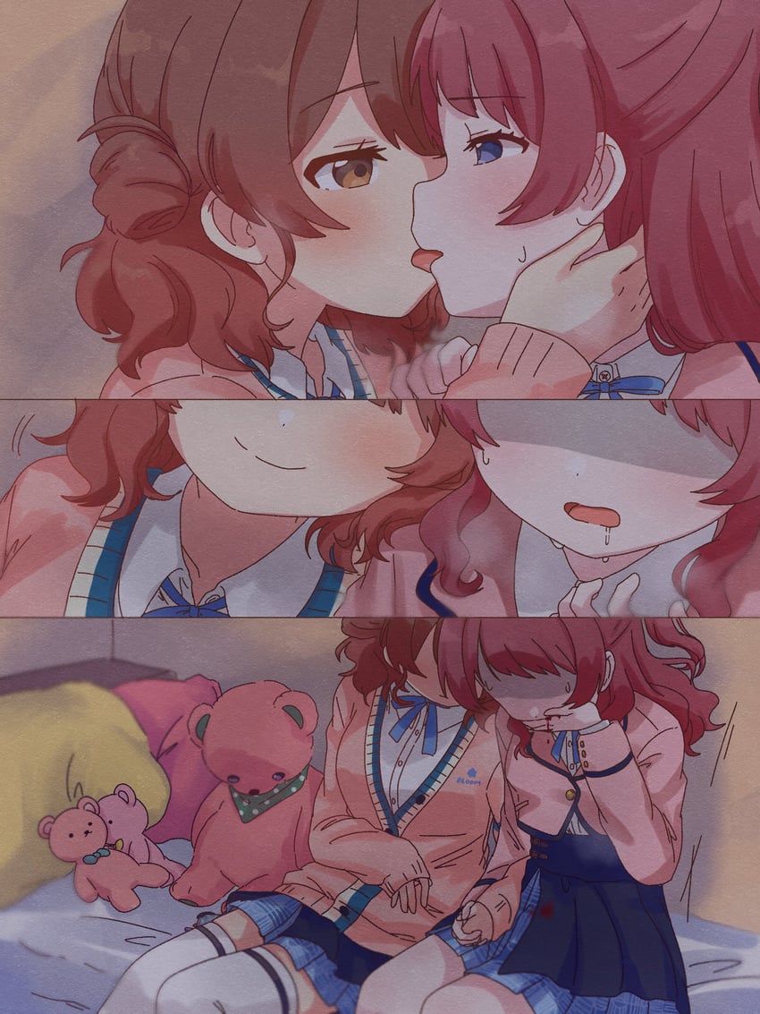 hanami ume and hanami saki (idolmaster and 1 more) drawn by hutaba