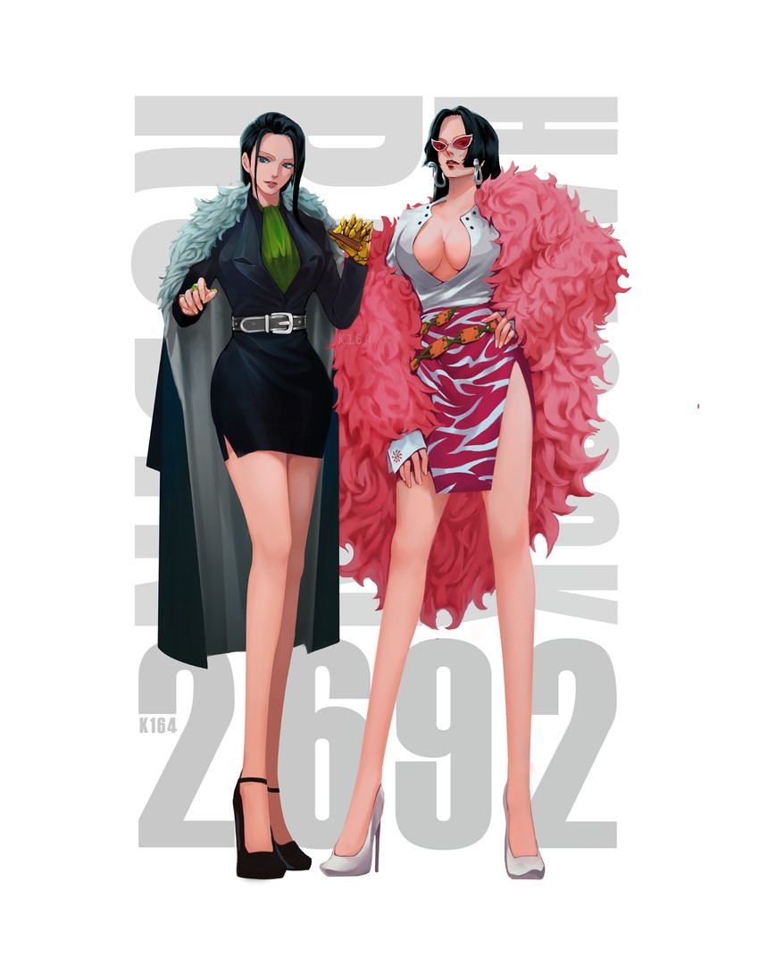 nico robin, boa hancock, donquixote doflamingo, and crocodile (one piece) drawn by k164