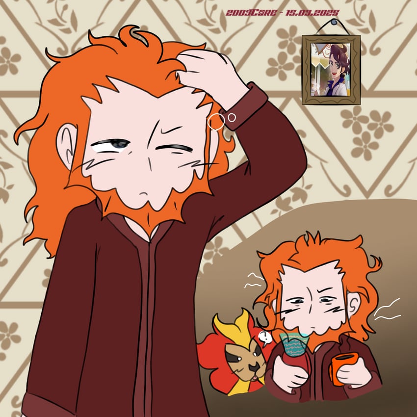lysandre and pyroar (pokemon and 1 more) drawn by 2003core
