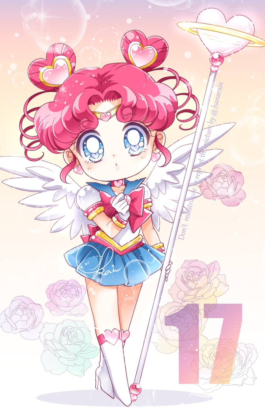 chibi chibi and sailor chibi chibi (bishoujo senshi sailor moon and 1 more) drawn by sarashina_kau