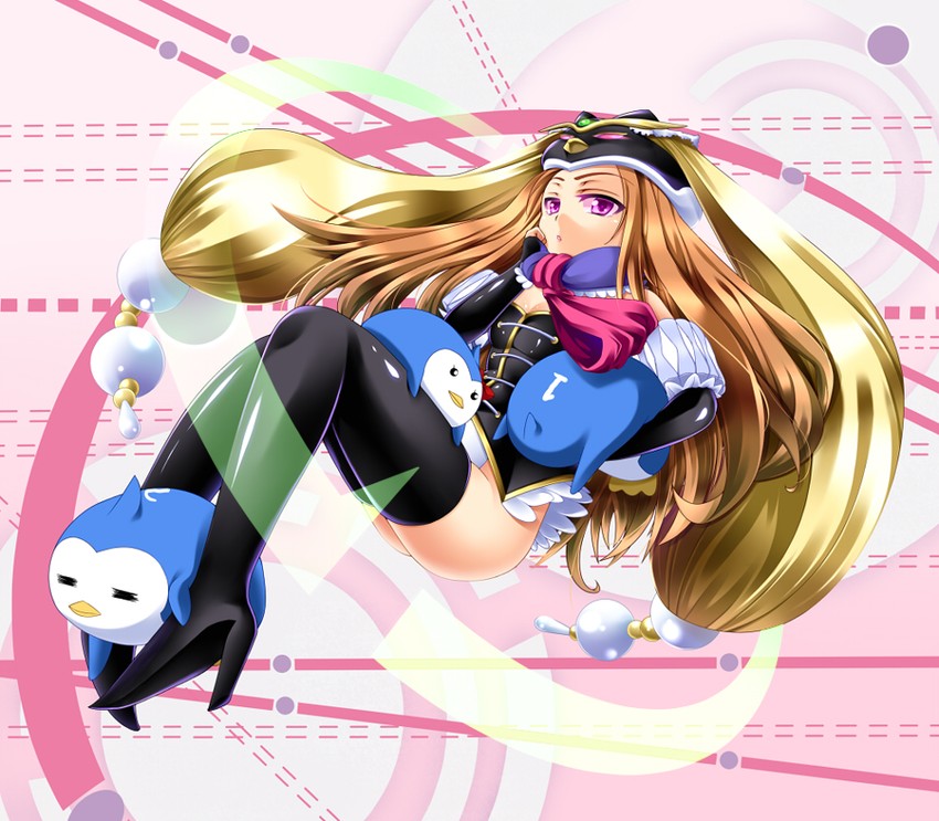 takakura himari, princess of the crystal, penguin 3-gou, penguin 2-gou, and penguin 1-gou (mawaru penguindrum) drawn by ahika_(akihasakuri)