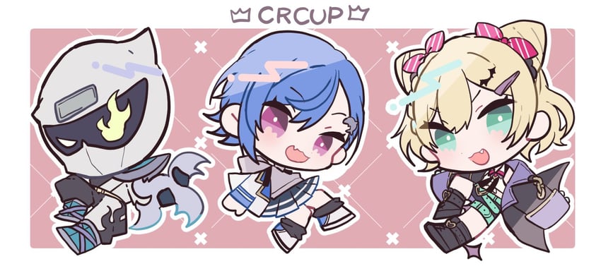 kurumi noah, nishizono chigusa, and zeder (nijisanji and 3 more) drawn by kom0980
