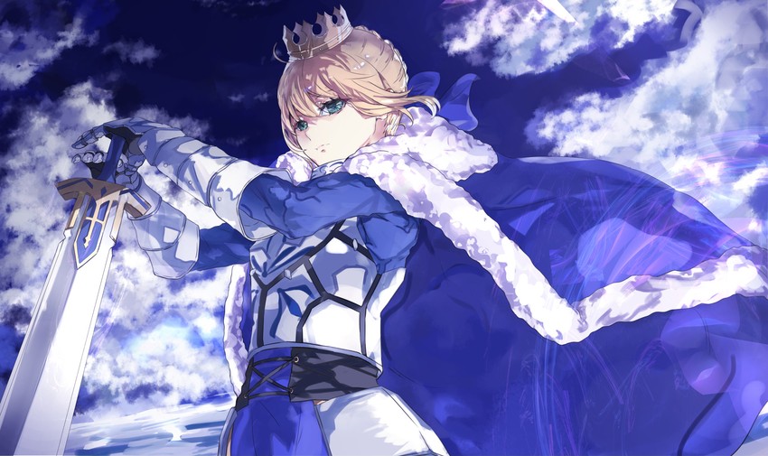 artoria pendragon and saber (fate and 1 more) drawn by tomas_(kaosu22)