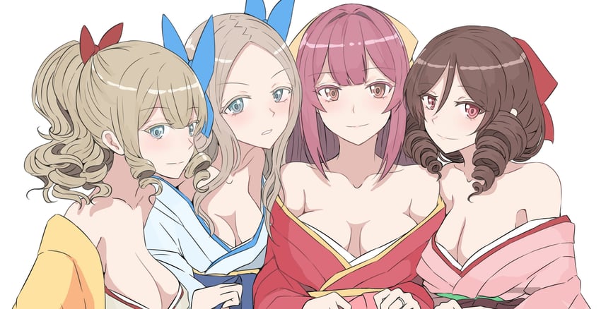 kamikaze, asakaze, harukaze, and hatakaze (kantai collection) drawn by ken_(shutenndouji1)