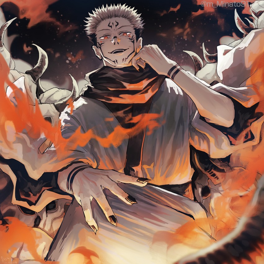 ryoumen sukuna (jujutsu kaisen) drawn by mike2010