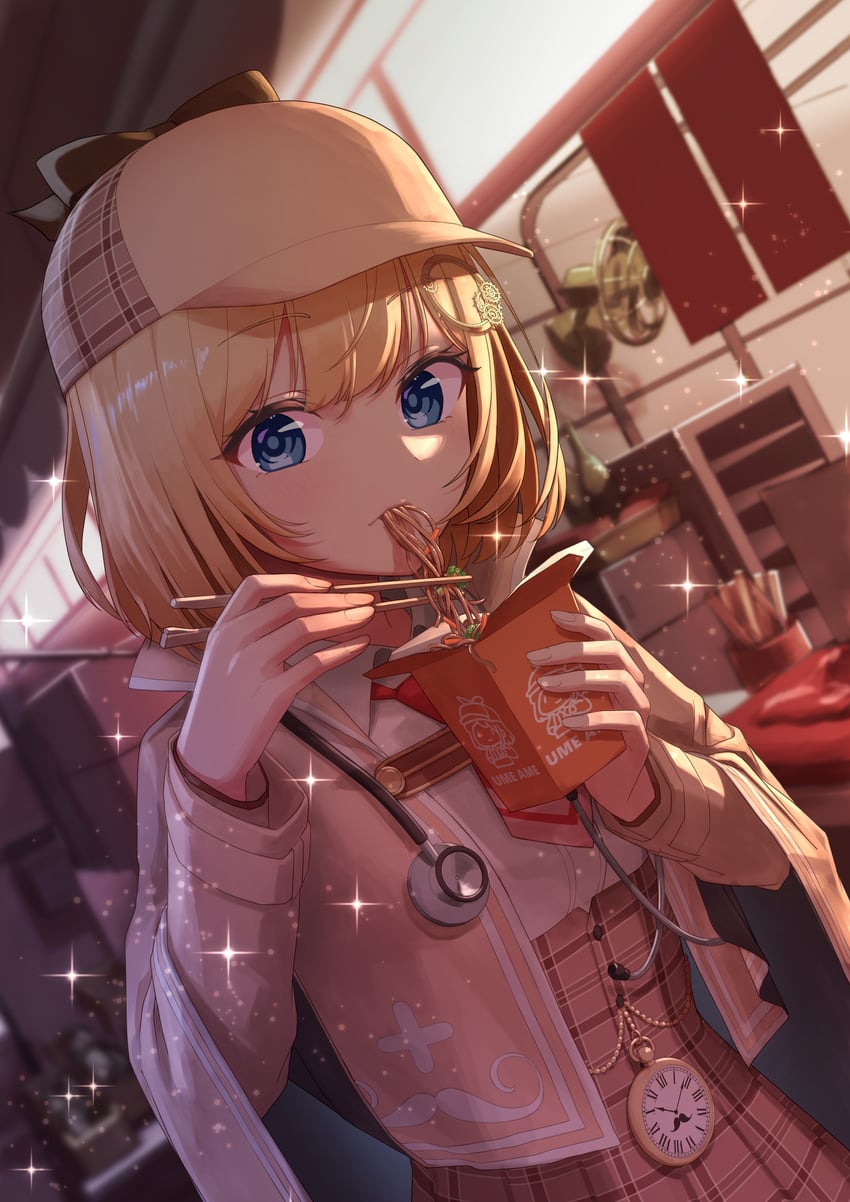 watson amelia (hololive and 1 more) drawn by arimoto_wataru
