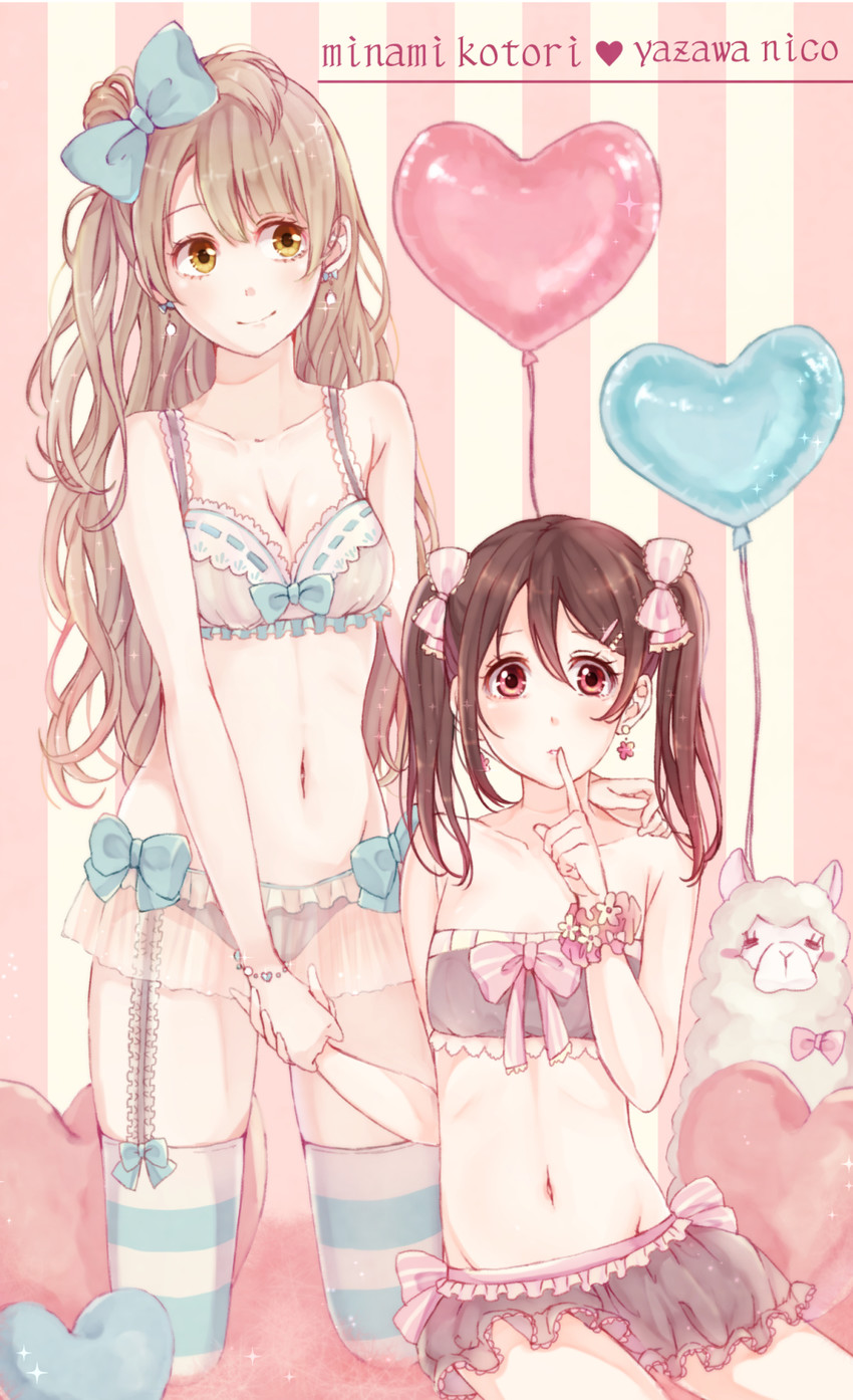 yazawa nico and minami kotori (love live! and 1 more) drawn by kashiwagi_tsukiko