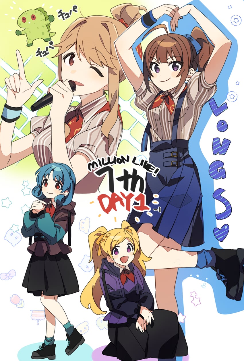 yokoyama nao, tokugawa matsuri, emily stewart, tenkubashi tomoka, and chupacabra (idolmaster and 1 more) drawn by ap_bar