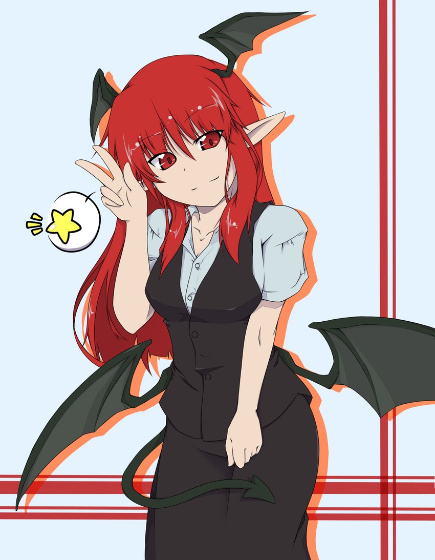 koakuma (touhou) drawn by kamikiri