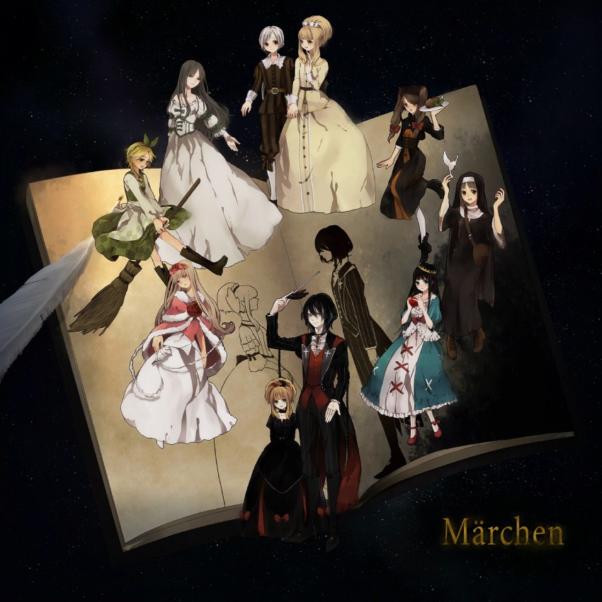 elisabeth von wettin, elyse, marchen von friedhof, schneewittchen, dornroeschen, and 5 more (sound horizon and 2 more) drawn by kurosujuu