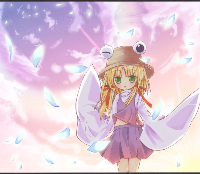 moriya suwako and pyonta (touhou) drawn by yuuhagi_(amaretto-no-natsu)