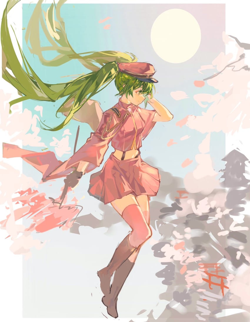 hatsune miku (vocaloid and 1 more) drawn by lin_qing_(phosphorus_1104)