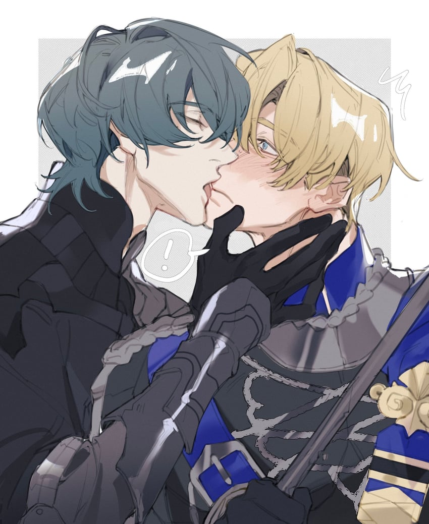 dimitri alexandre blaiddyd and male byleth (fire emblem and 1 more) drawn by kkim52
