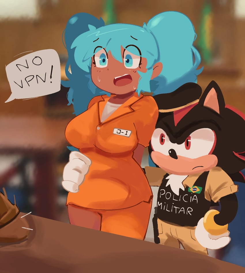 hatsune miku, shadow the hedgehog, and brazilian miku (vocaloid and 1 more) drawn by abstractpurple