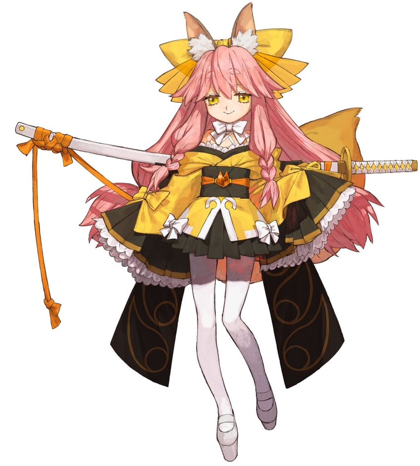 tamamo and tamamo aria (fate and 1 more) drawn by wataru_rei