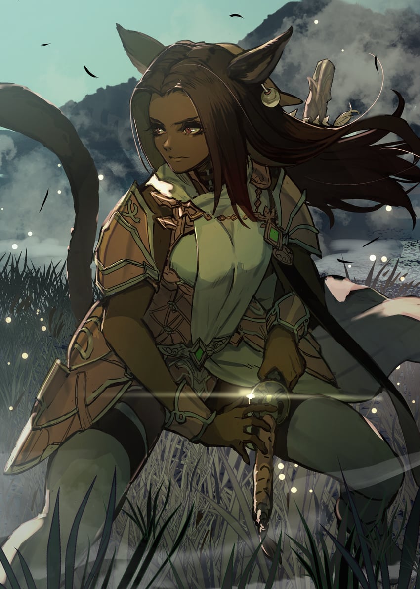 warrior of light and samurai (original and 2 more) drawn by hide_(hideout)