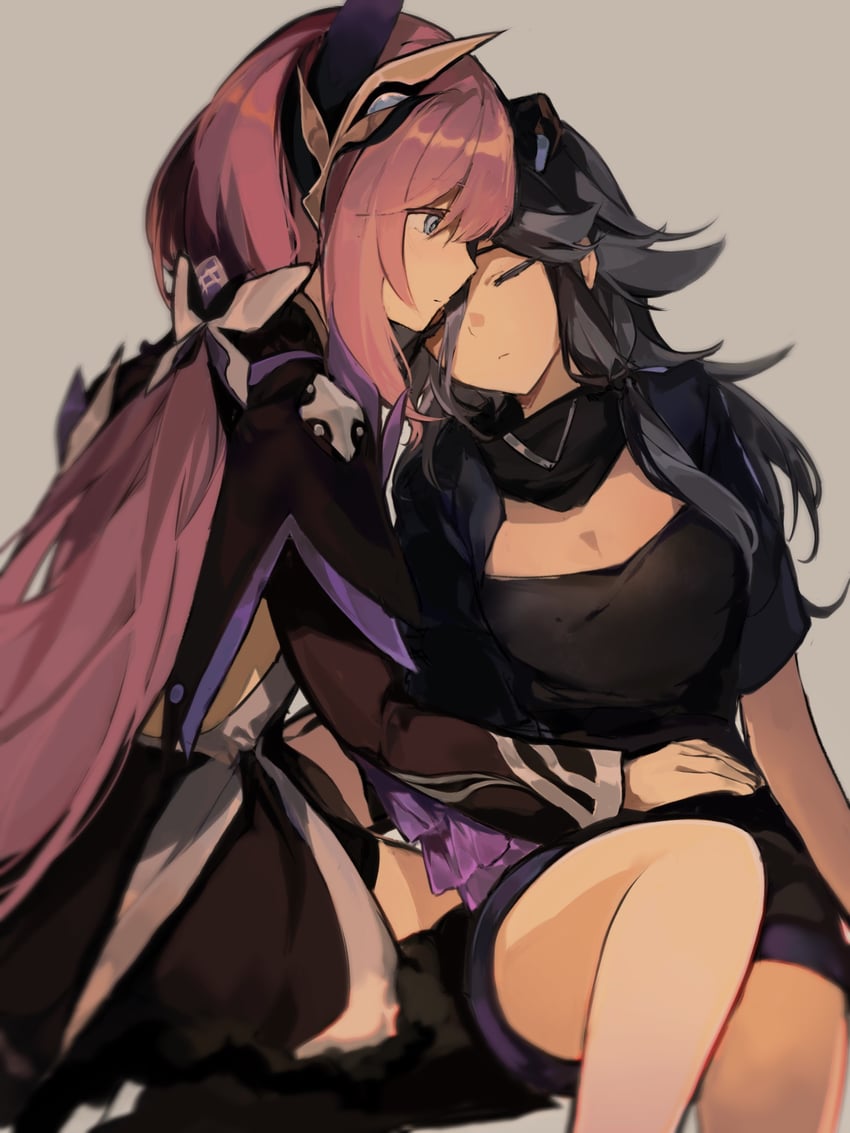 elysia and fu hua (honkai and 1 more) drawn by sekera
