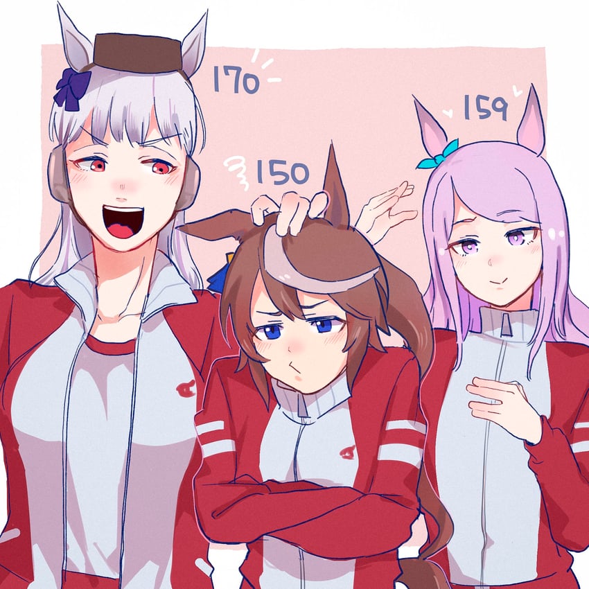 gold ship, mejiro mcqueen, and tokai teio (umamusume) drawn by sunacha