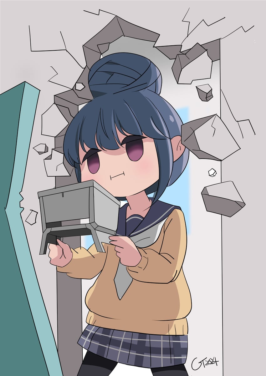 shima rin (yurucamp and 1 more) drawn by gt_ojisan