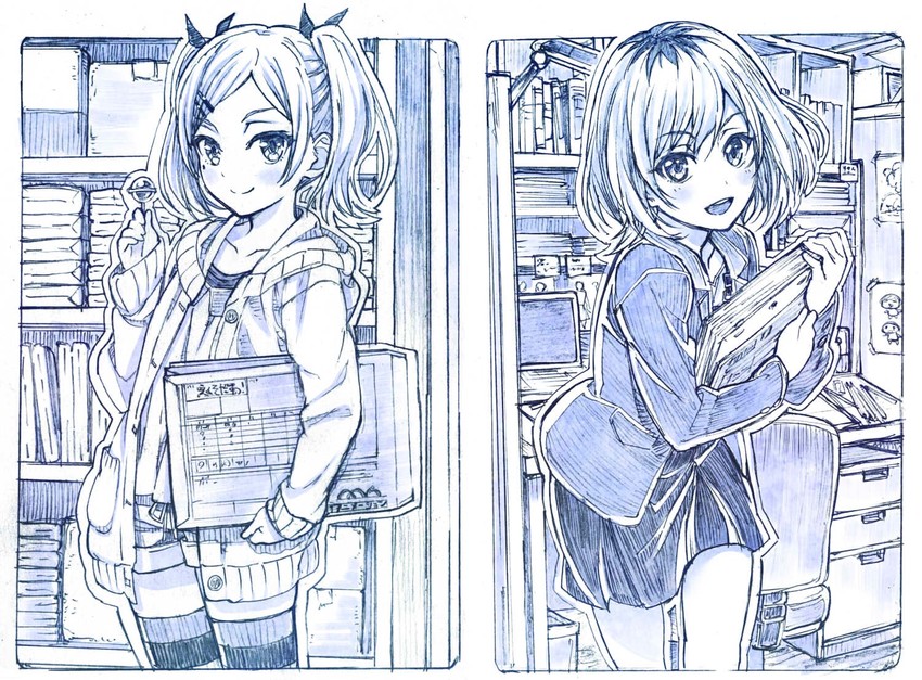 miyamori aoi and yano erika (shirobako) drawn by sakino_shingetsu