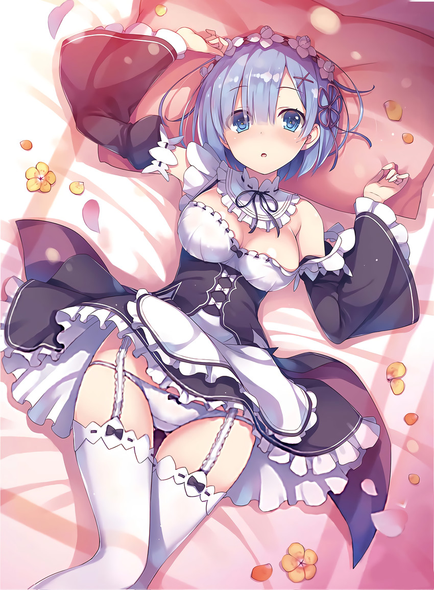 rem (re:zero kara hajimeru isekai seikatsu) drawn by tomose_shunsaku