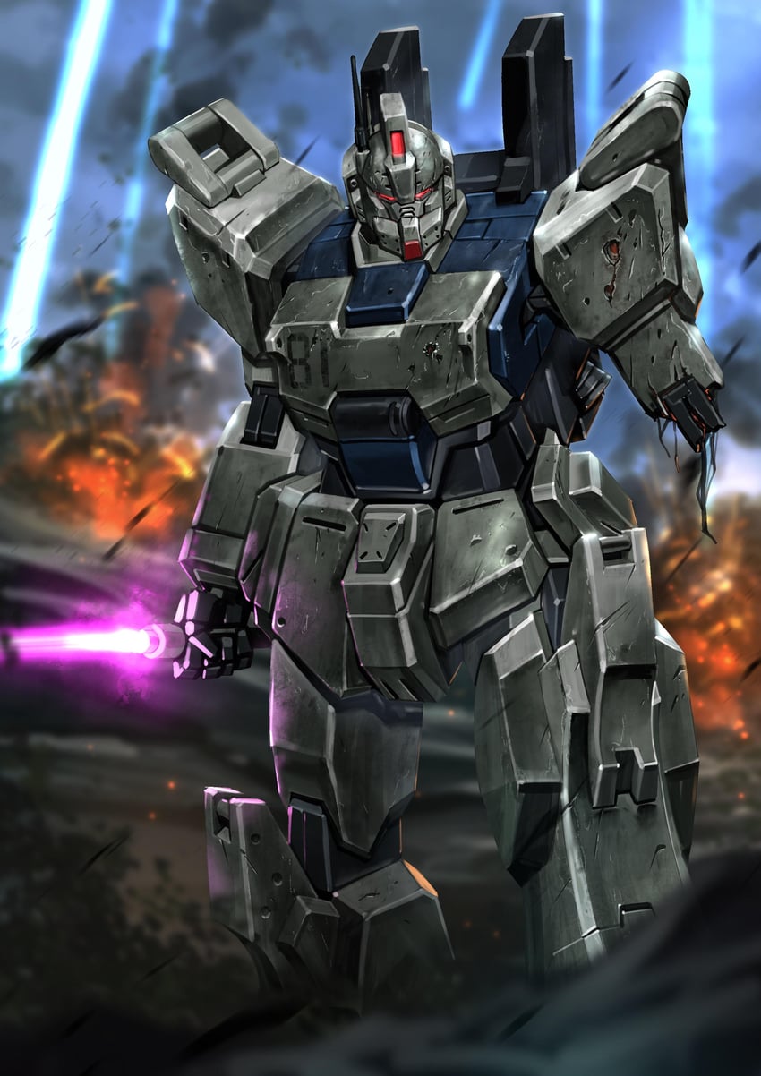 gundam ez8 (gundam and 1 more) drawn by porukima