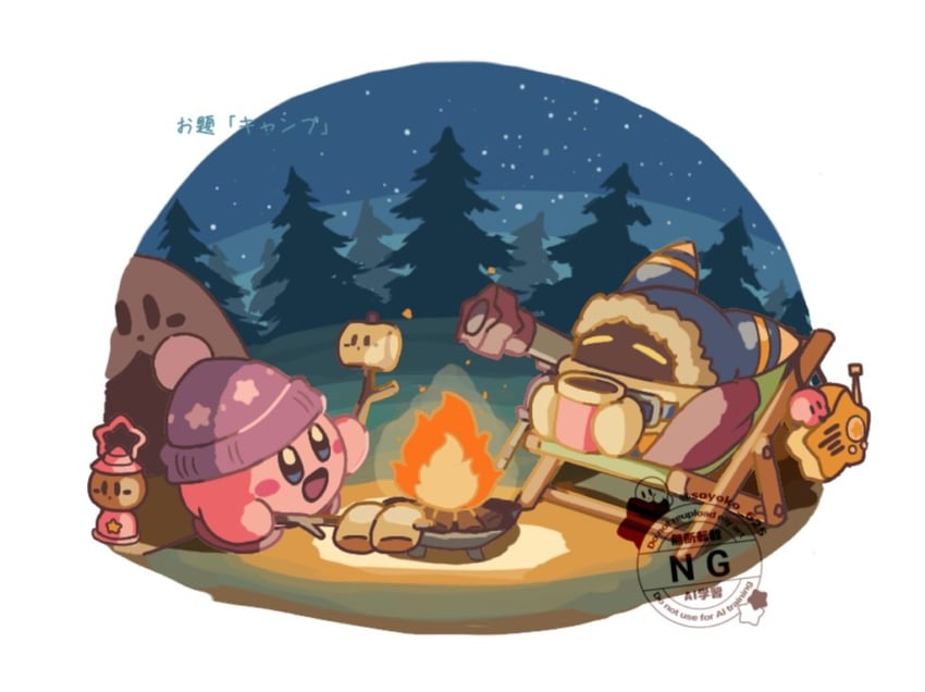 kirby and magolor (kirby and 1 more) drawn by soyoko