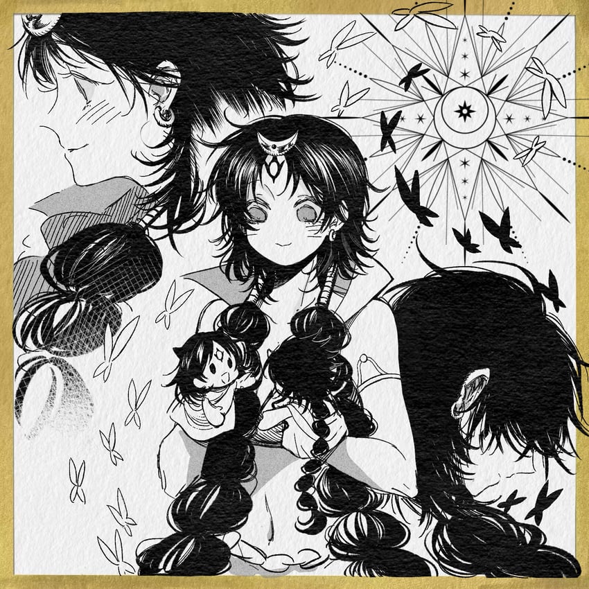 sheba, arba, and solomon jehoahaz abraham (magi the labyrinth of magic) drawn by qi_lian