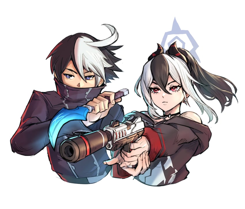 kayoko and seth (blue archive and 1 more) drawn by piccolourme