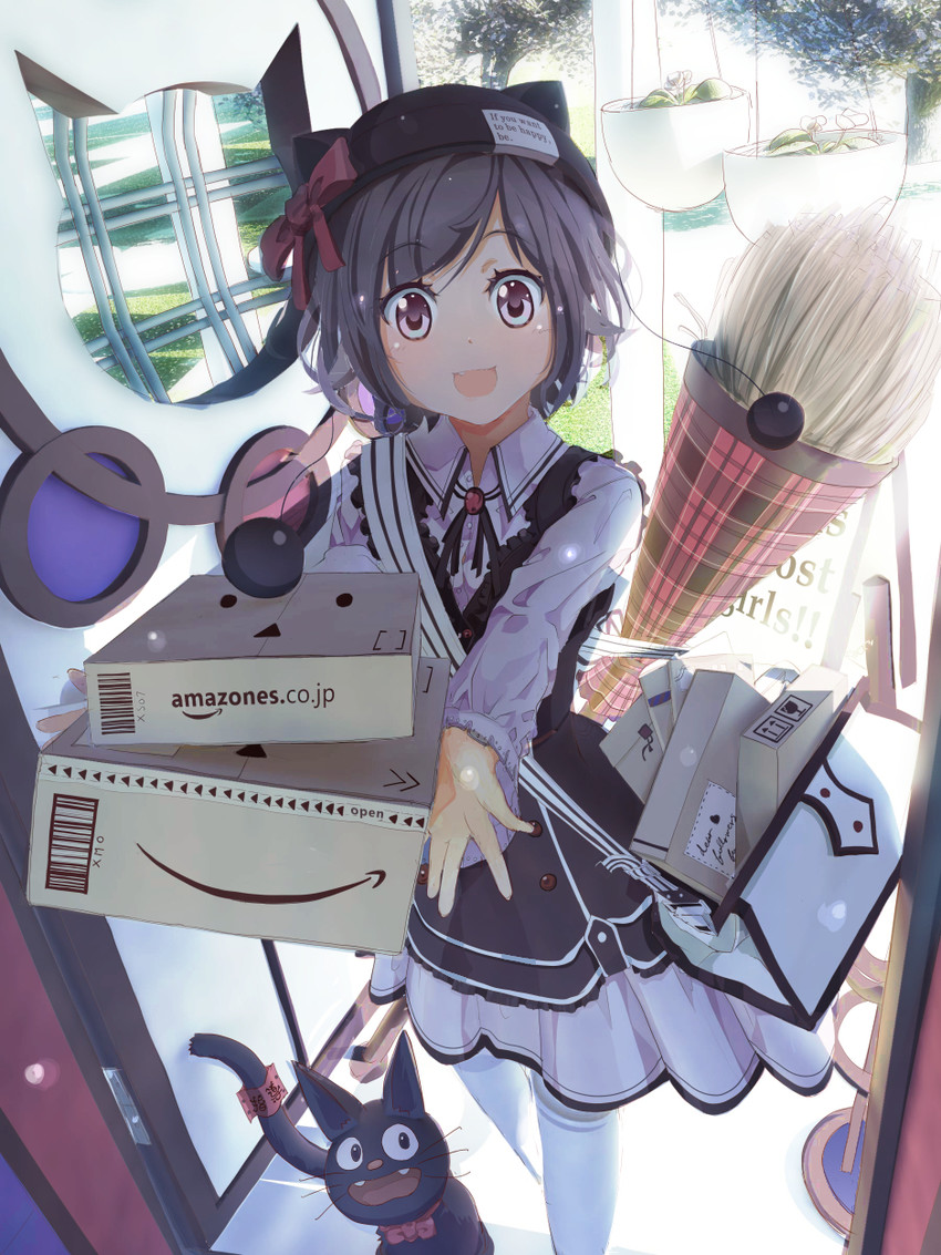 kiki and jiji (majo no takkyuubin and 1 more) drawn by amaoto_kaeru