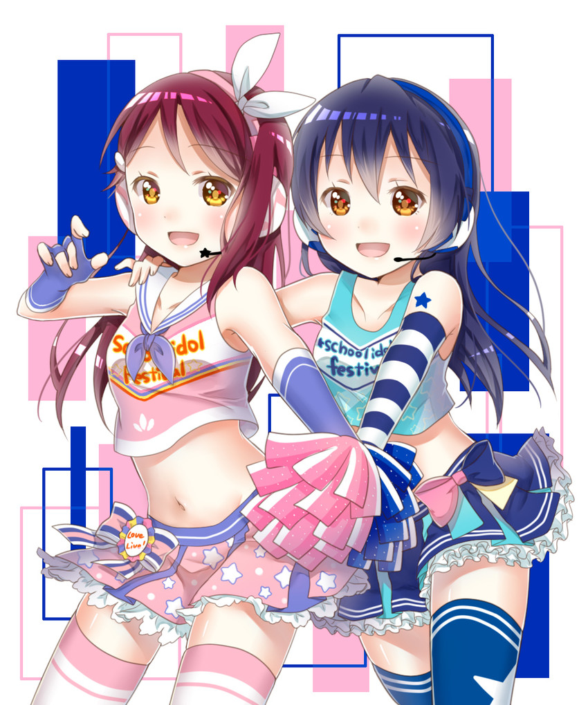 sonoda umi and sakurauchi riko (love live! and 3 more) drawn by korin_(ra-sky07)