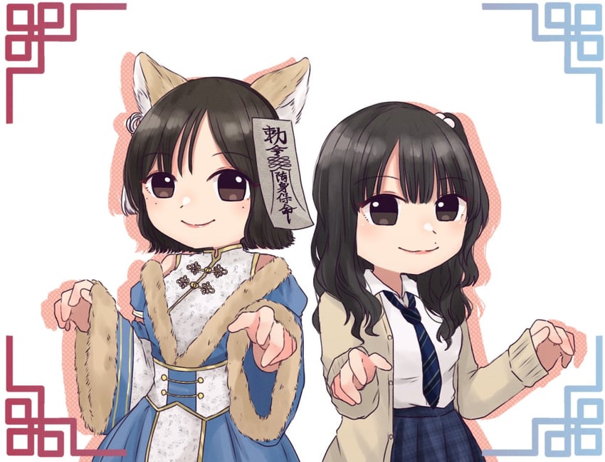 ishii haruna and nomoto sora (real life) drawn by nigari_(ngari_0115)