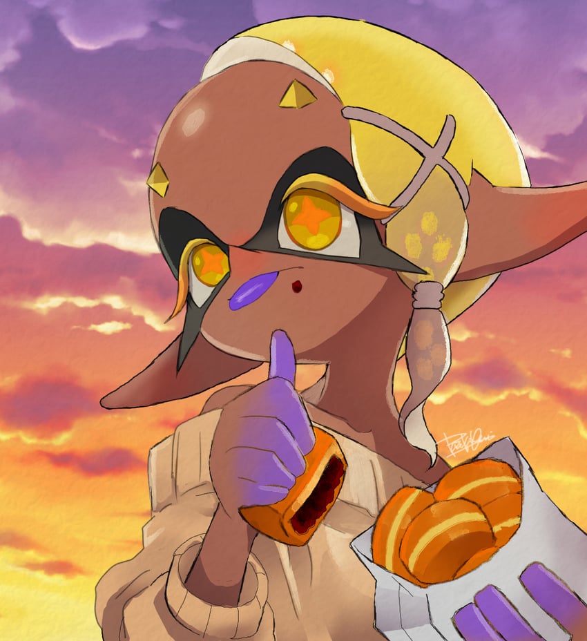 frye (splatoon and 1 more) drawn by isamu-ki_(yuuki)