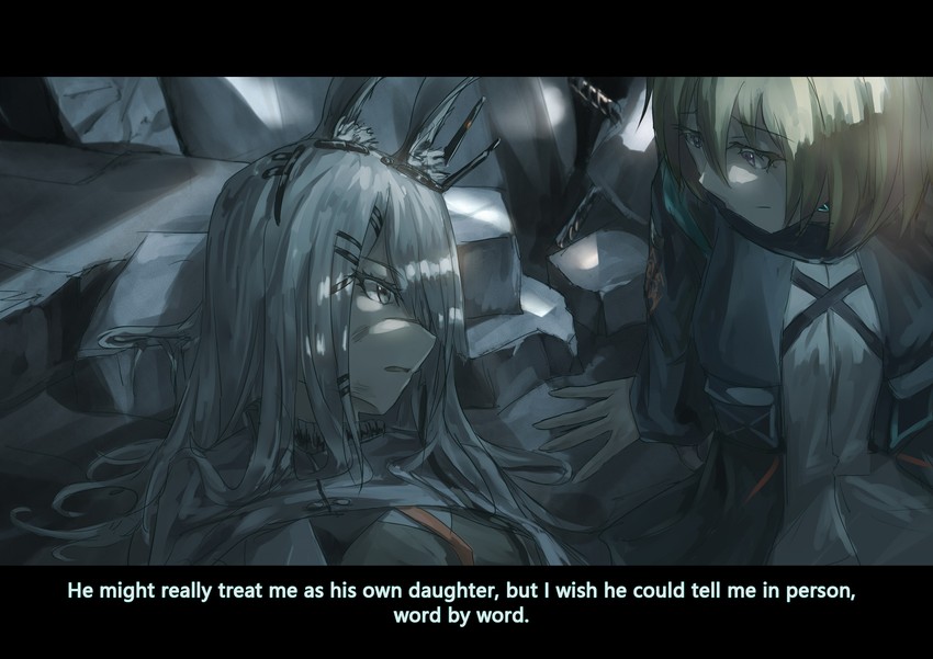 doctor, frostnova, and female doctor (arknights) drawn by cishi_nianshao