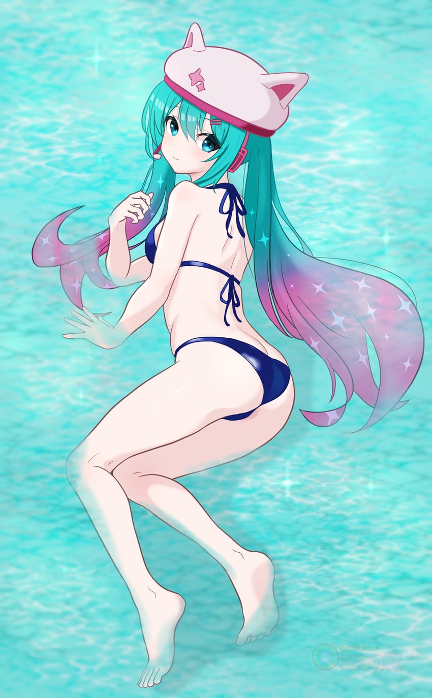 hatsune miku and neko hatsune miku (vocaloid and 1 more) drawn by futatunoniji