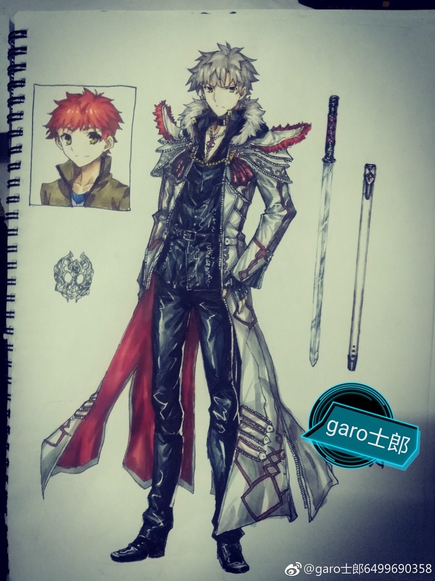 emiya shirou and jinga mikage (fate and 3 more) drawn by garoshirou