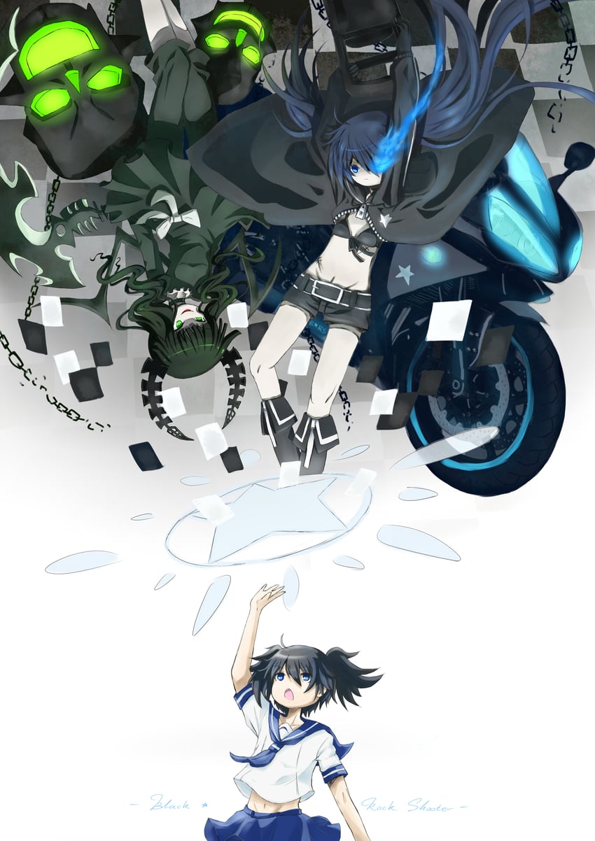 black rock shooter, dead master, and kuroi mato (black rock shooter) drawn by 831_(moekiku)