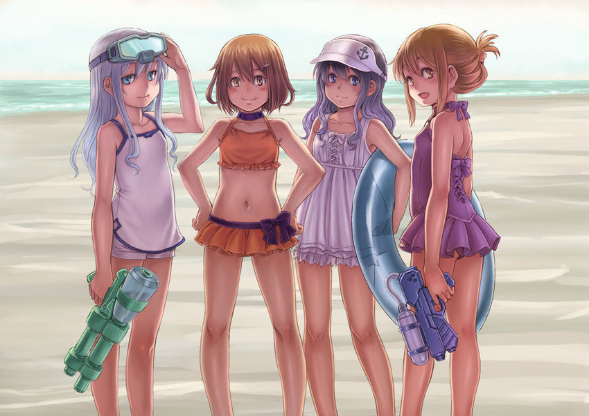 hibiki, inazuma, ikazuchi, and akatsuki (kantai collection) drawn by kosai_takayuki