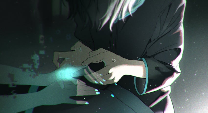 hatsune miku and master (vocaloid and 1 more) drawn by yurun_(yurun_ume)