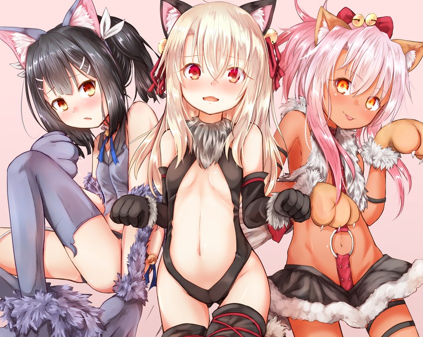 illyasviel von einzbern, chloe von einzbern, and miyu edelfelt (fate and 1 more) drawn by baram