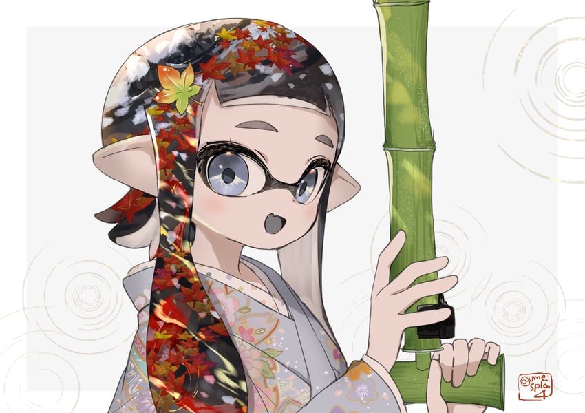 inkling player character and inkling girl (splatoon) drawn by ume_(plumblossom)
