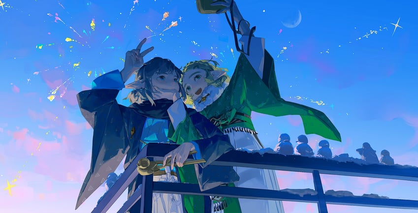 link and princess zelda (the legend of zelda) drawn by beishan_qi