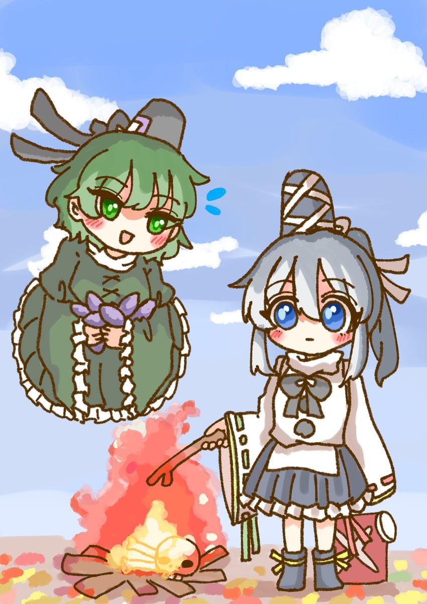 mononobe no futo and soga no tojiko (touhou) drawn by jarotan_kolkol