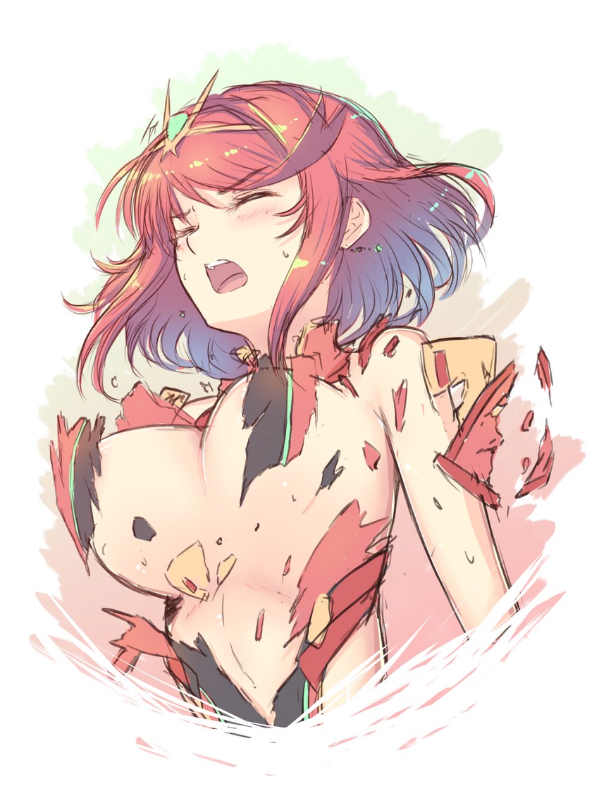 pyra (xenoblade chronicles and 1 more) drawn by cat_with_a_brush