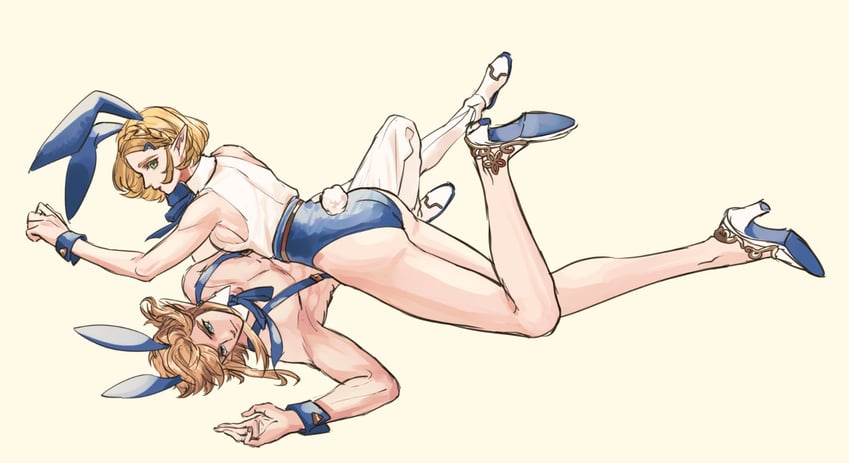 link and princess zelda (the legend of zelda and 1 more) drawn by kurokawa_karasu