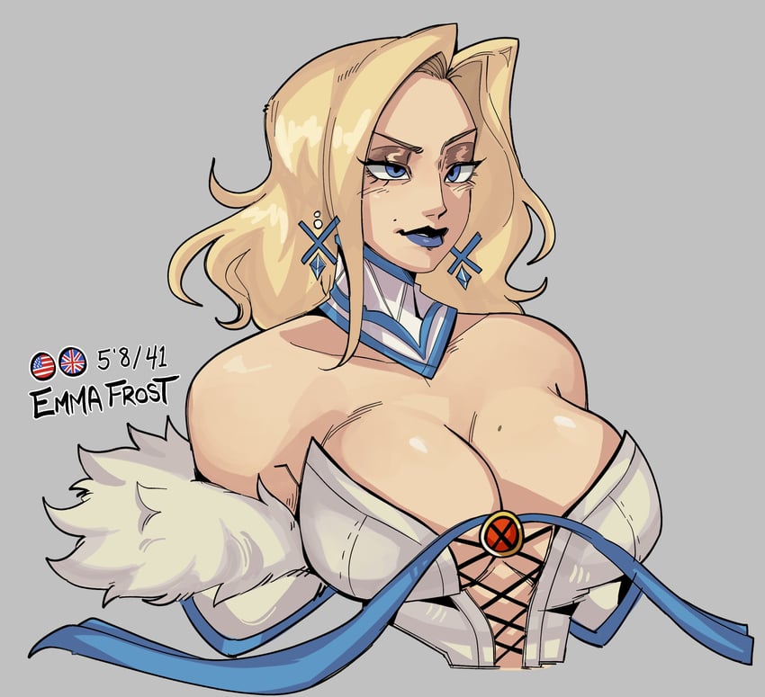 emma frost (marvel and 2 more) drawn by noodleshopkenz