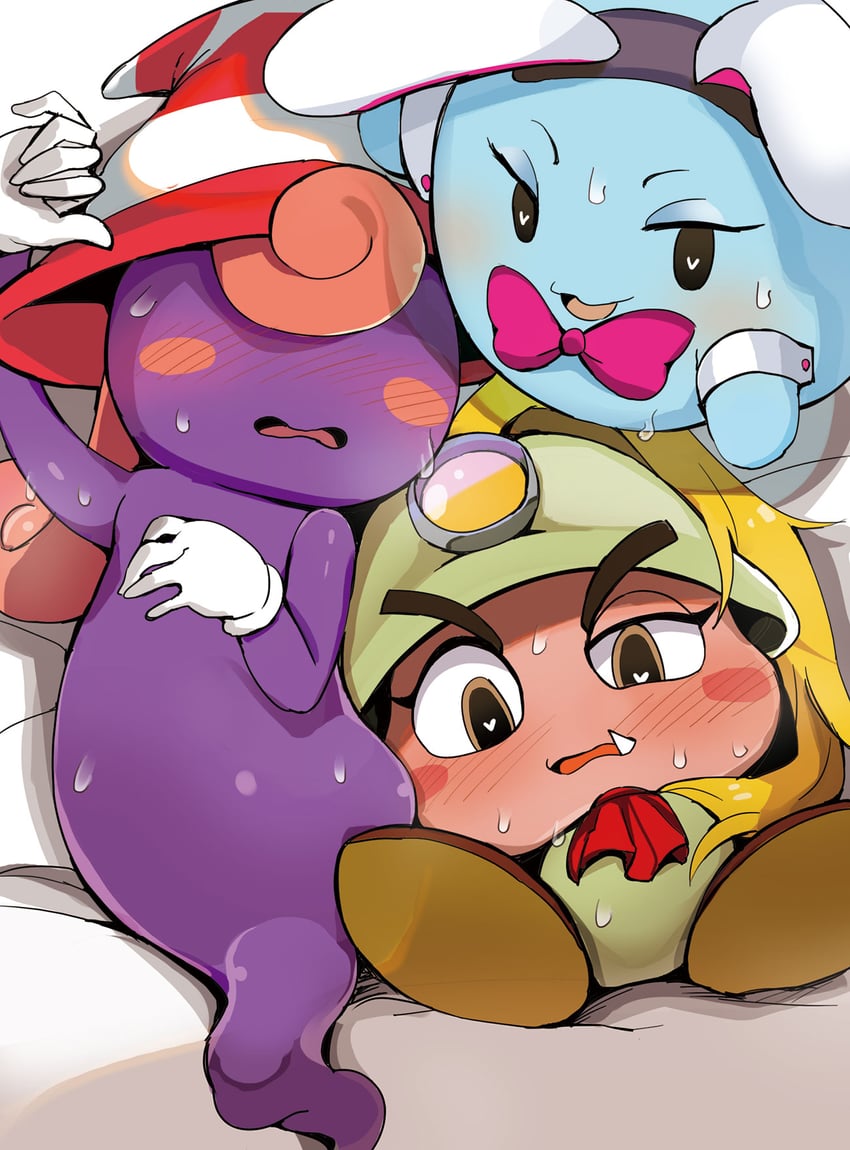 vivian, goombella, and peeka (mario and 2 more) drawn by diz_(diznaoto)