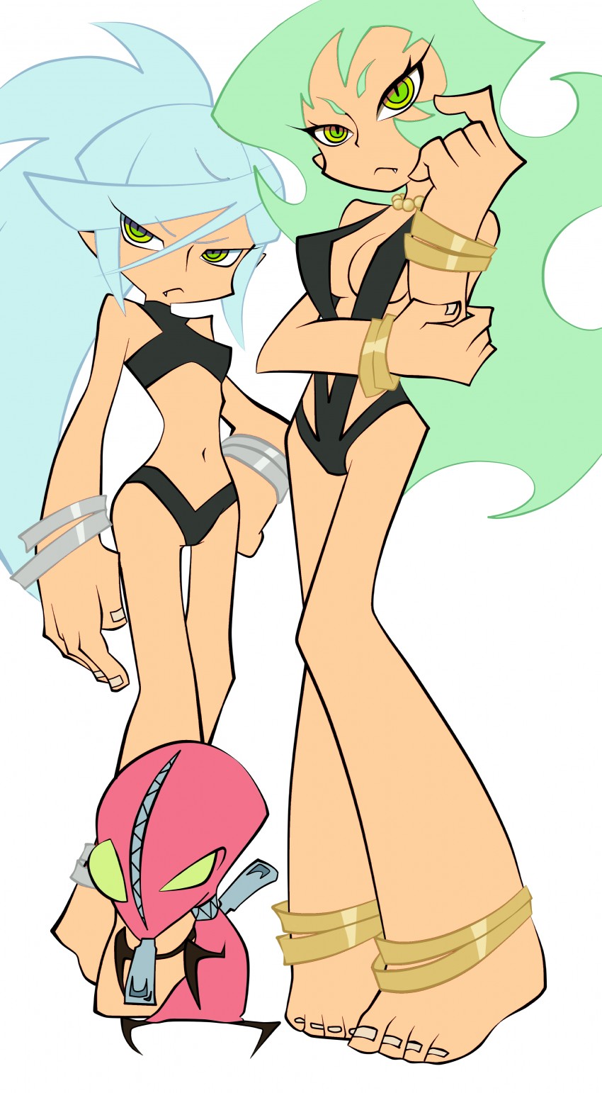 kneesocks, scanty, and fastener (panty & stocking with garterbelt) drawn by kirakami28