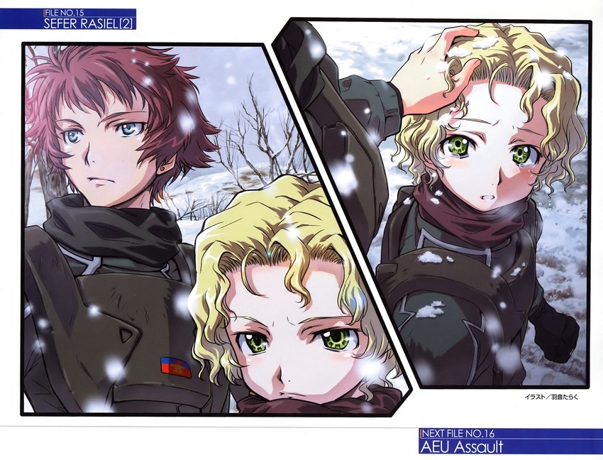 leonard fiennes and bedelia delphine (gundam and 2 more) drawn by uon_taraku